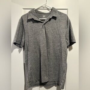 H&M Men's Charcoal Polo Shirt